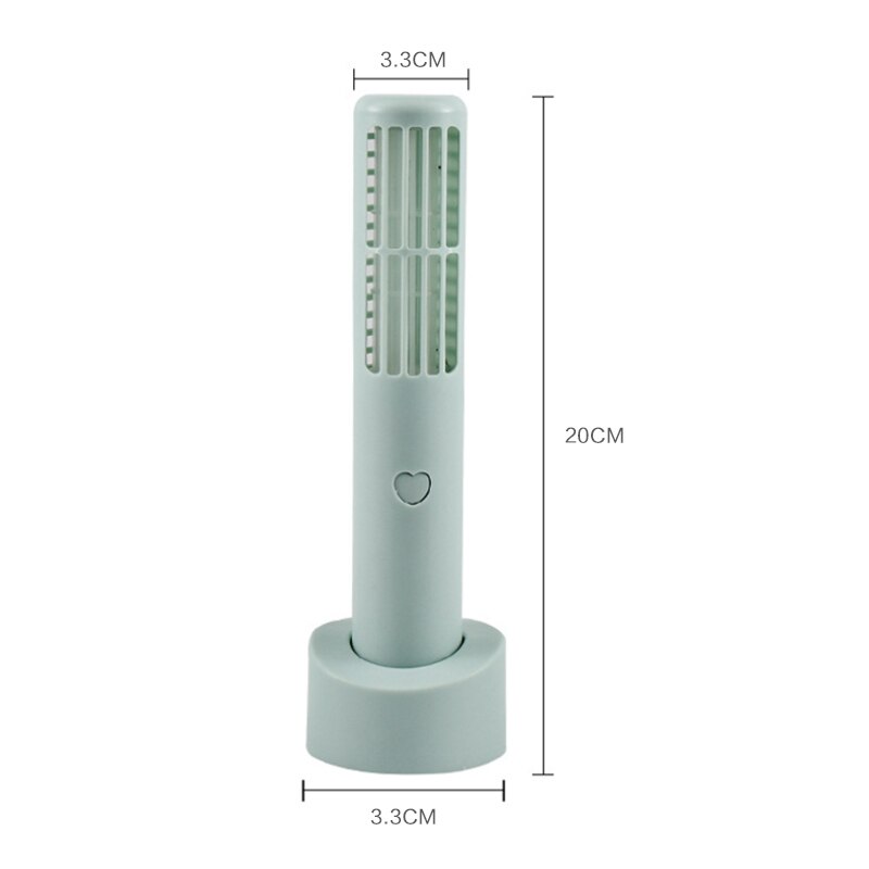 Usb Oplaadbare Draagbare Bladeless Fan Bladloze Ventilator Handheld Mini Luchtkoeler Geen Blad Handy Fan Met 3 Ventilator Snelheid Niveau koeler: green