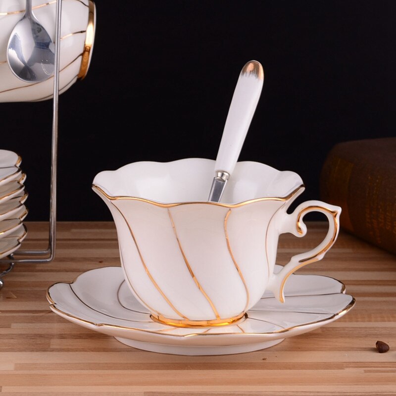 200ml europese koffiekopjes schoteltjes van bone china, keramische kop koffie