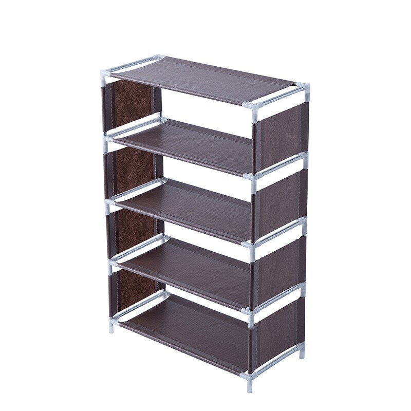 DIY 3/4/5 Multi-Layers Shoe Rack Organizer Stand Rack Multi-Functional Solid Shelves Modern Shoe Living Bedroom Storage Racks: 5 layers coffee