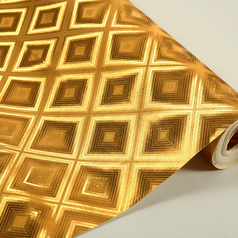 Luxe Classic Gold Behang Roll Slaapkamer Woonkamer Relief Damast Behang Glitter Wallpapers Goud Folie Papel De Parede