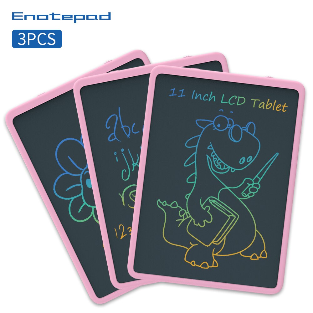 Enotepad 11 Inch LCD Writing Tablet Non-toxic Doodle Pad Reuse intelligent smart business tablet доска для рисования: EP0211C-PK-3pcs