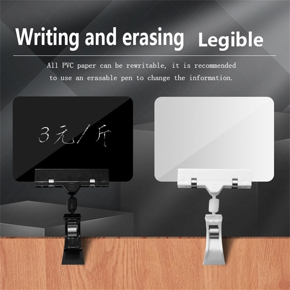 2pcs A5 Fruit Price Display Stand Supermarket Waterproof Erasable Label Vegetable Fresh Aquatic Product Promotional Brand