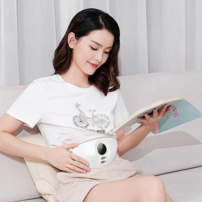 Cinturón de masaje Abdominal eléctrico con vibración, cinturón inteligente con carga USB, puede aliviar el dolor de cintura y abdomen
