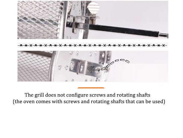 Rotating Grill cage Air Fryer pan Accessories Oven General Roller Kit tool Household appliance Fruit vegetables BBQ spare parts