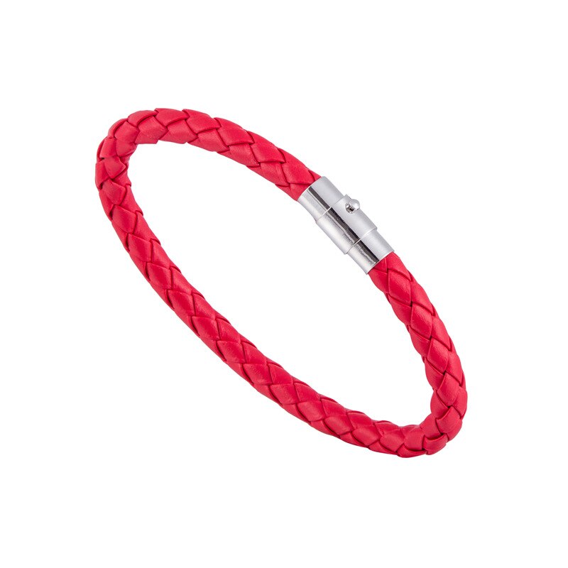 15 kleuren Geweven Armbanden Paar Armband Magnetische Sluiting Mannen Vrouwen Gevlochten Lederen Staal Lederen Touw Ketting Sieraden