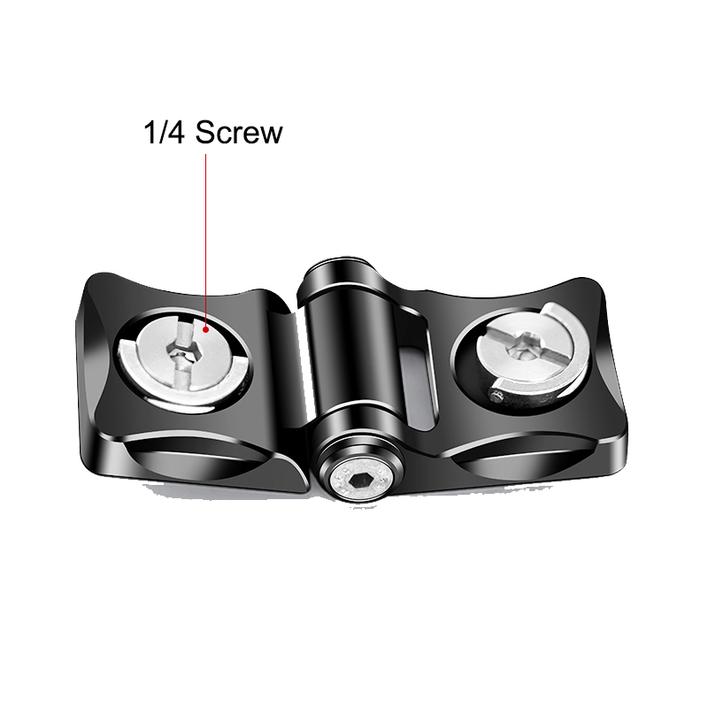 180° Rotatable Mount DSLR Camera Cage Rig Extension Bracket 1/4 Screw Positioning Hole for Tripod Head Monitor Mount Adapter
