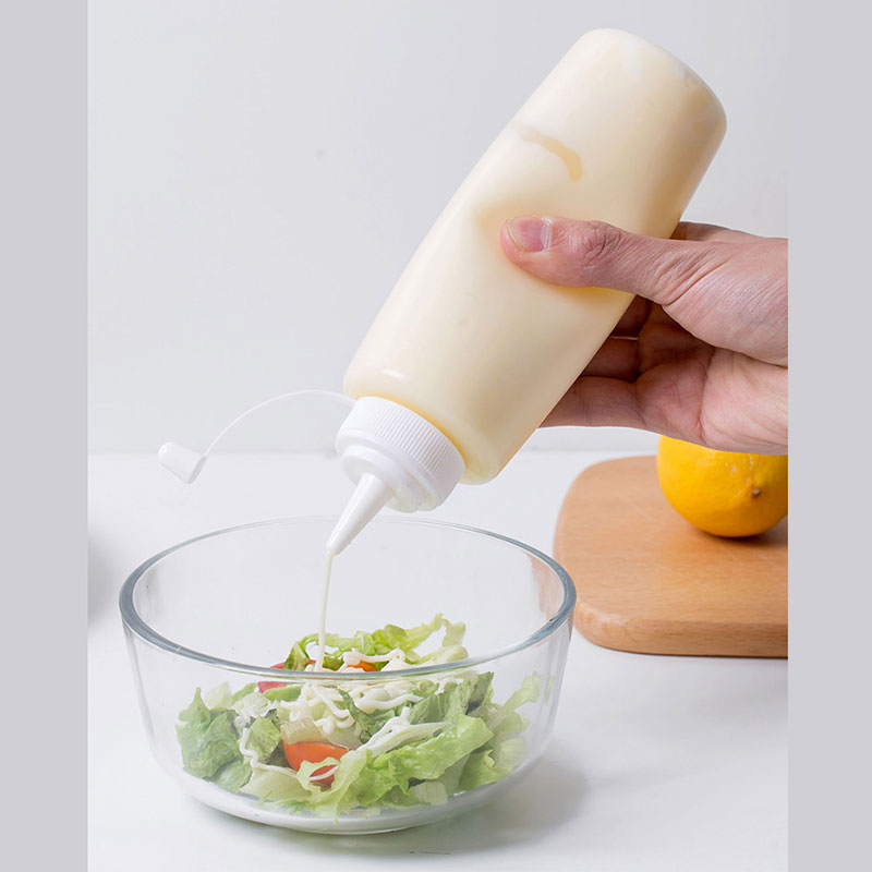 Vanzlife plast squeeze sås flaska hem ketchup sallad squeeze flaska krydda flaska sås honung sylt juice tips flaska