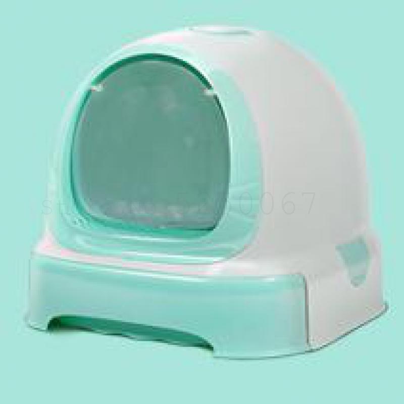 Katt sandlåda helt stängd katttoalett extra stor anti-stänk deodoriserande kattgödsel kruka bekväm och lättanvänd låda katt sandb