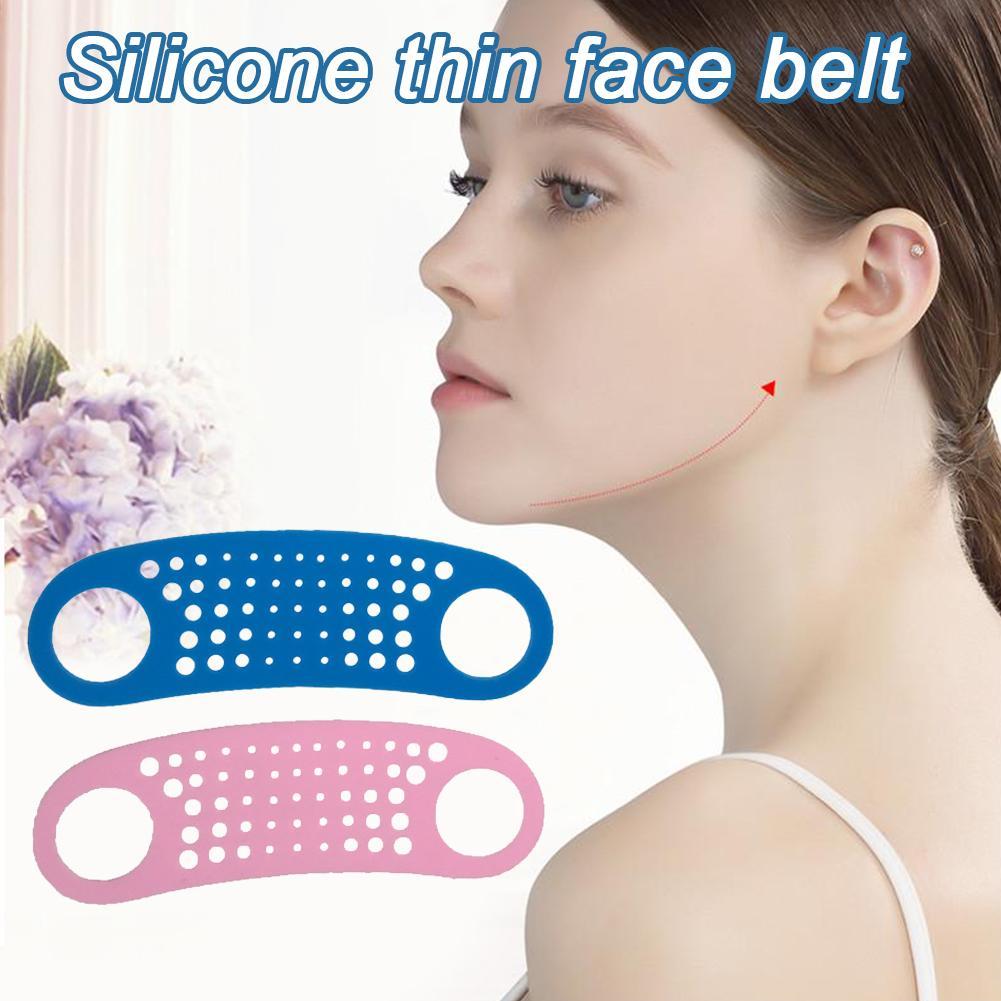 19.6*5.8cm Soft Face Slim Mask Massage Chin Cheek Lift Strap Slimming V Wrinkle Mask Silicon Face Band Belt Thin Shape Mask E0S2