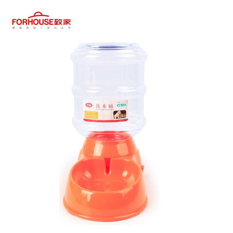 Comedero de perro automático para mascotas, tazón de viaje, alimentador de alimentación, fuente de beber para gatos y perros, dispensador de agua, tazón de comida para perros: orange water feeder