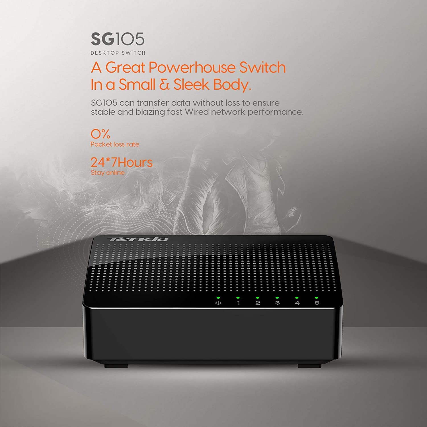 Tenda SG105 | 5 Hafen Gigabit Ethernet Netzwerk Schalter | Ethernet Splitter | Verkehrs Optimierung | Unmanaged für Router