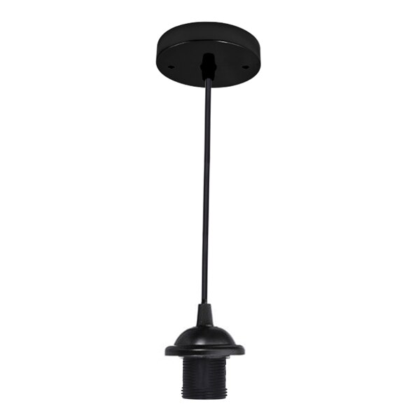 E27 Schroef Plafondlamp Hanglamp Houder Fitting Verlichting Plafond Ophanging Set 5 Kleuren: Black