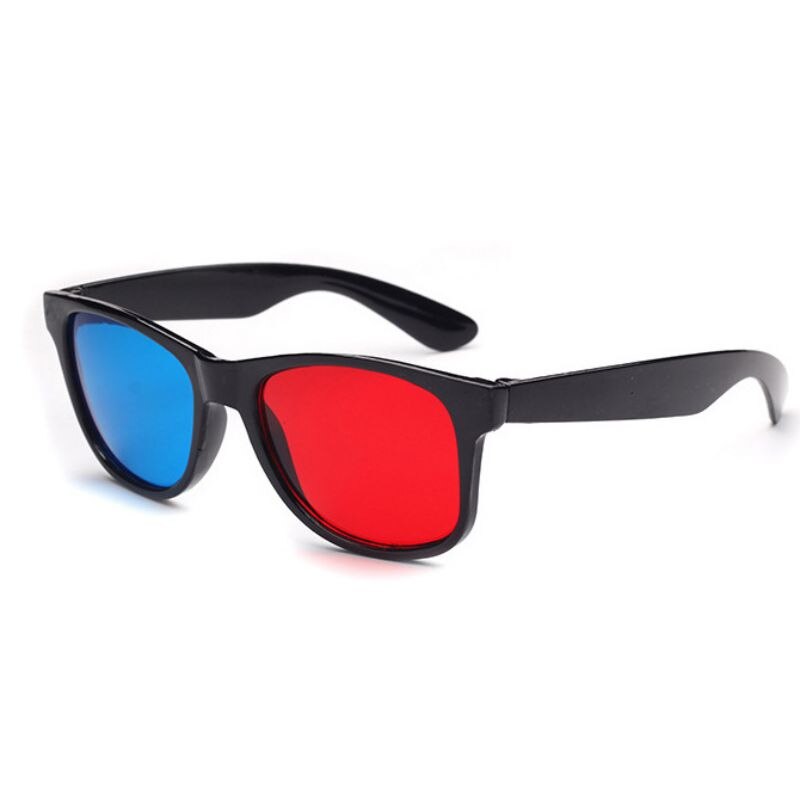 Blauw En Rood Frame Thuis 3D Bril Voor Dimensional Anaglyph Movie Game Dvd Foto Familie En Leven Video 3D Dimensie bril: Default Title