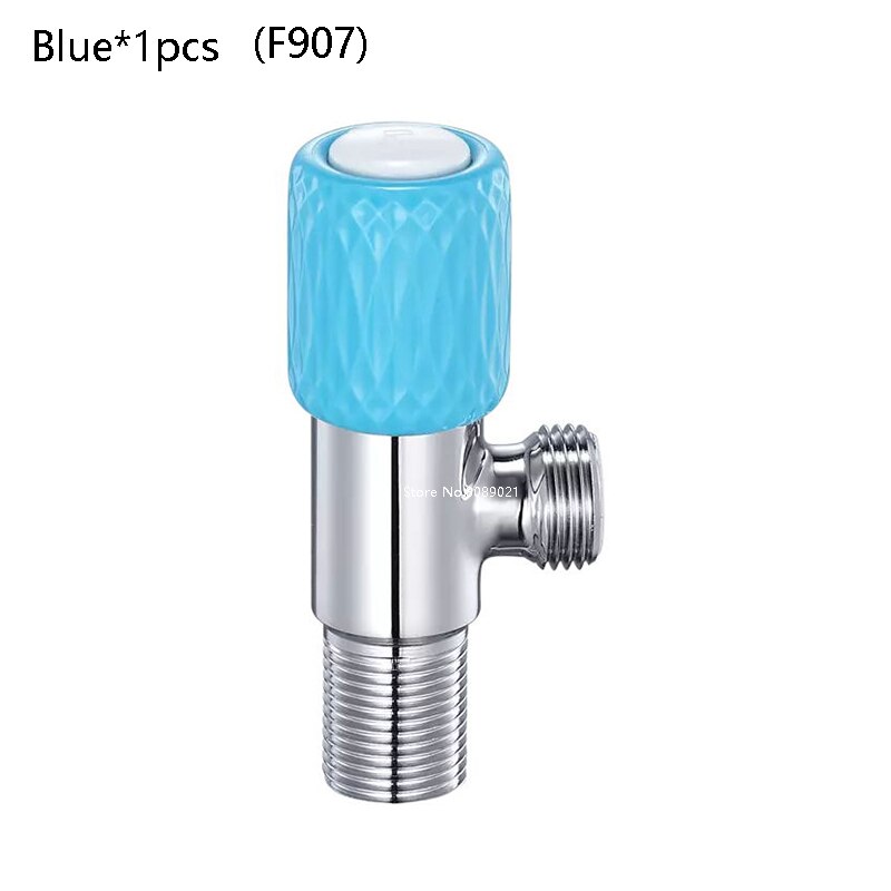 Submarine Lizhi Angle Valve Bathroom Angle Filling Valve Double water outlet angle valve Kitchen Cold Mixer Tap Accessories: Blue F903