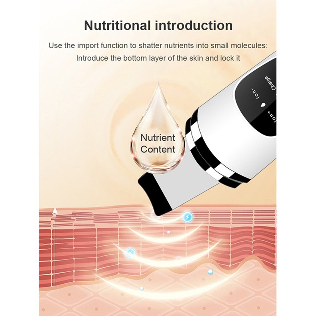 Máquina multifuncional para limpiar la piel con pala instrumento para sacar espinillas ultrasónico para el hogar instrumento de belleza Facial