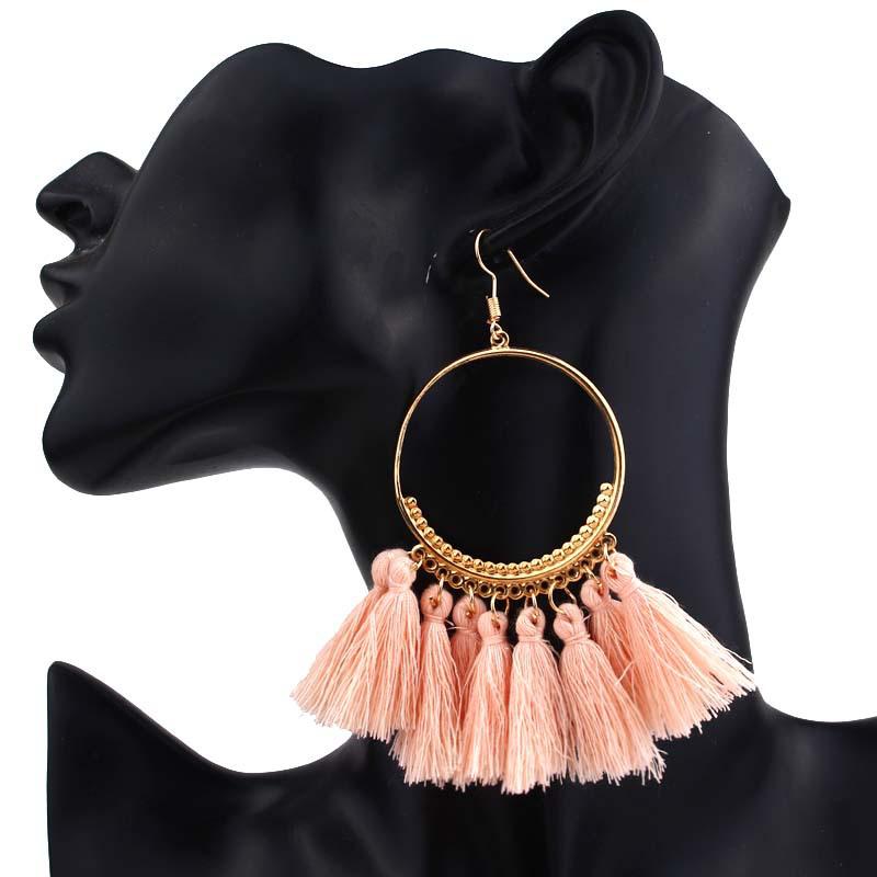 Earrings For Women Luxury Round Ball Earrings Wedding Charm Long Earringjewelry Bohemia: Meat meal