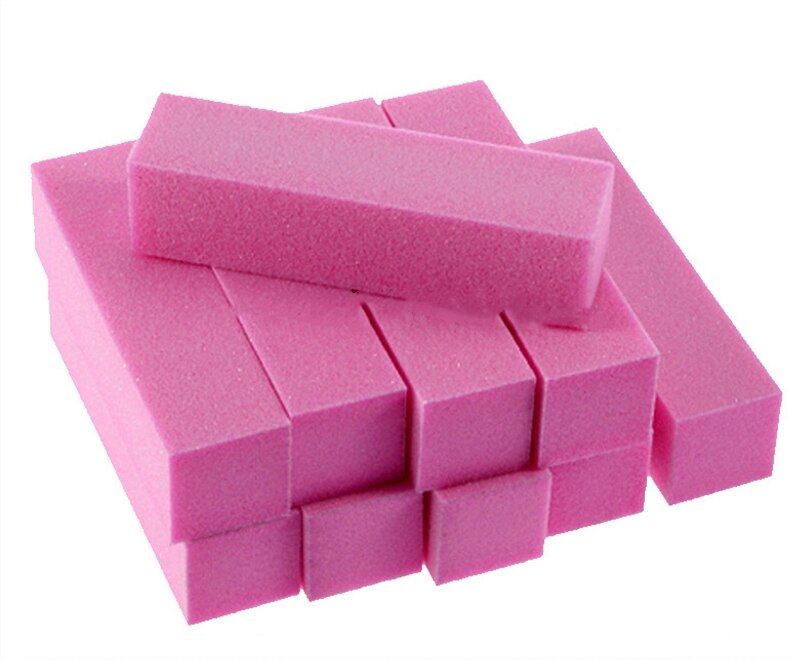 1Pcs Sponge Nail File Buffer Block Manicure Poolse Schuren Nail Buffer Buffing Multi-Gekleurde Nail Art Gereedschap beauty Tools: 1PC Pink