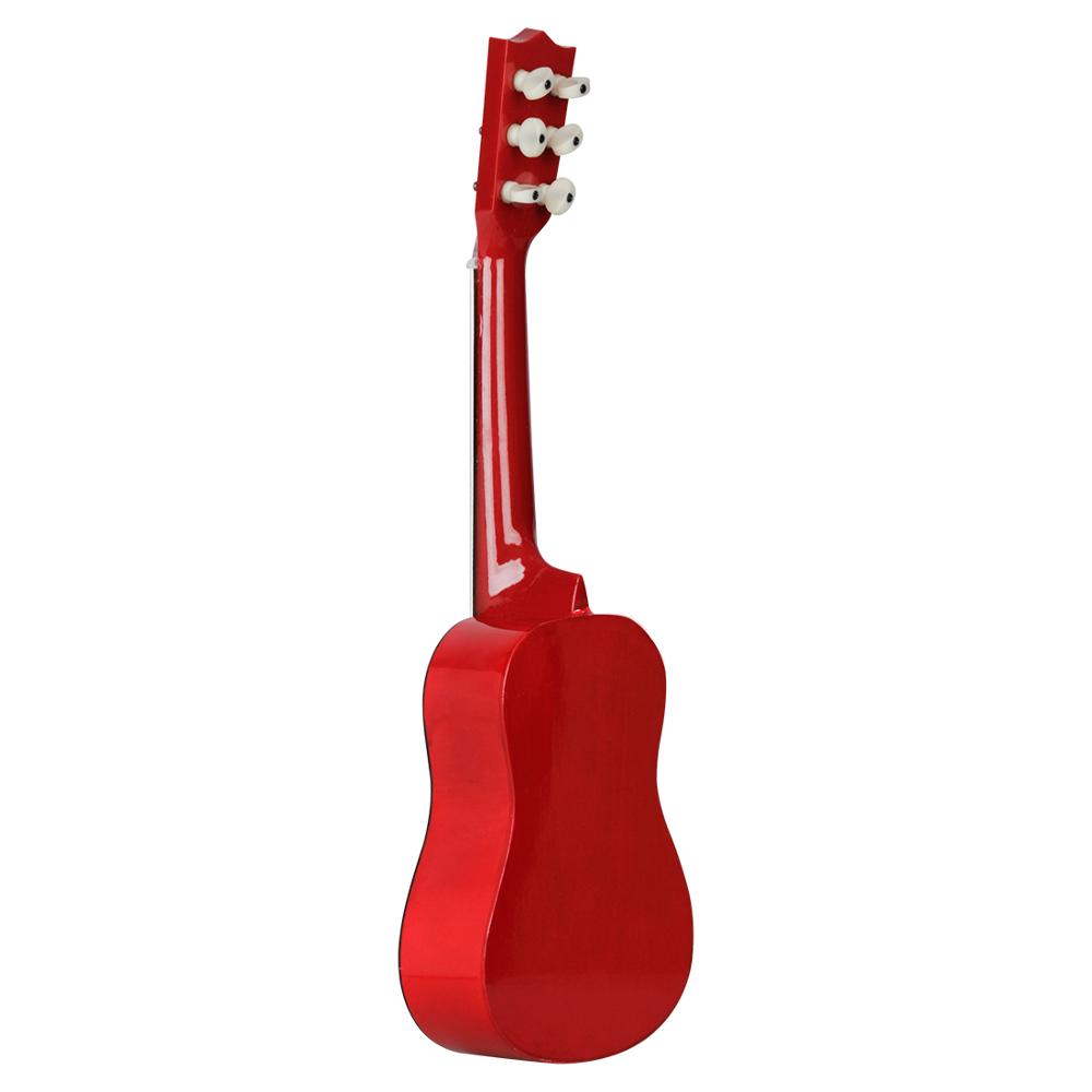 Guitarra roja de 21 pulgadas, fácil de tomar y aprender guitarra pequeña para profesionales
