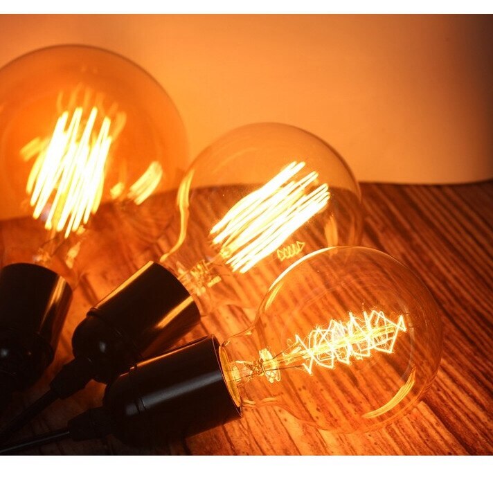 8 Uds lámparas Retro de tungsteno E27 Base 40W blanco cálido 220V bombillas tradicionales