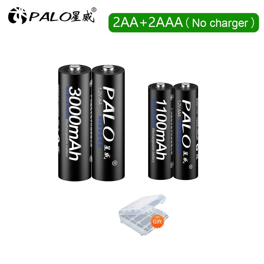 Palo Aa 1.2V Oplaadbare Batterijen + Aaa Oplaadbare Batterij Voor Speelgoed + 1.2V Batterij Oplader Voor 1.2V ni-Mh Aa Aaa Batterij: andere