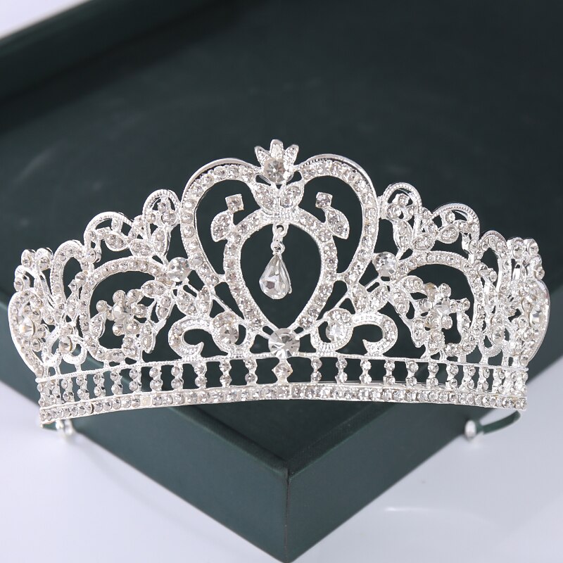 Modny złoty srebrny kolor kryształu Tiara i korony perła królowa ślub księżniczki Diadem nowa gorąca sprzedaż kobiet ślubne akcesoria do włosów