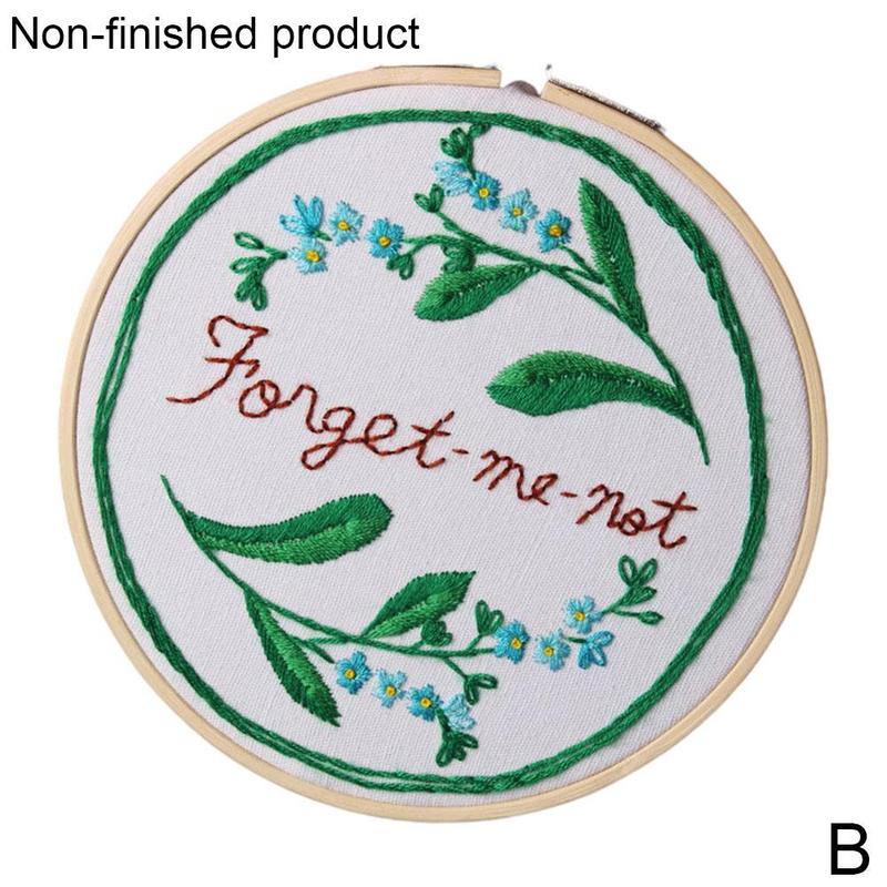 3D DIY Embroidery Materials Package Plant Heart Handcraft Embroidery Kits For Beginners Embroidery Frame Sewing Set J1P6: B