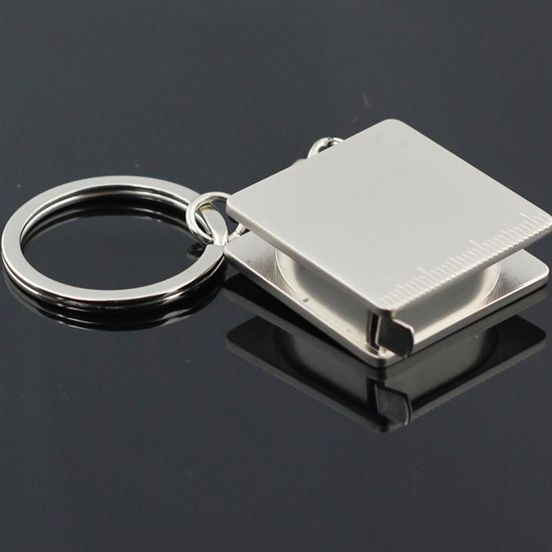 2Pcs 1M Small Retractable Tape Measure Pendant Portable Square High Precision Tape Measure with Key Ring