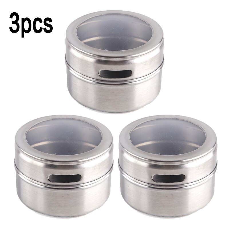 Magnetic Spice Jars Set Container With Labels Stickers Seasoning Bottle Pepper Storage Tin Seasoning Pot Kitchen Seasoning Tool: as photo A