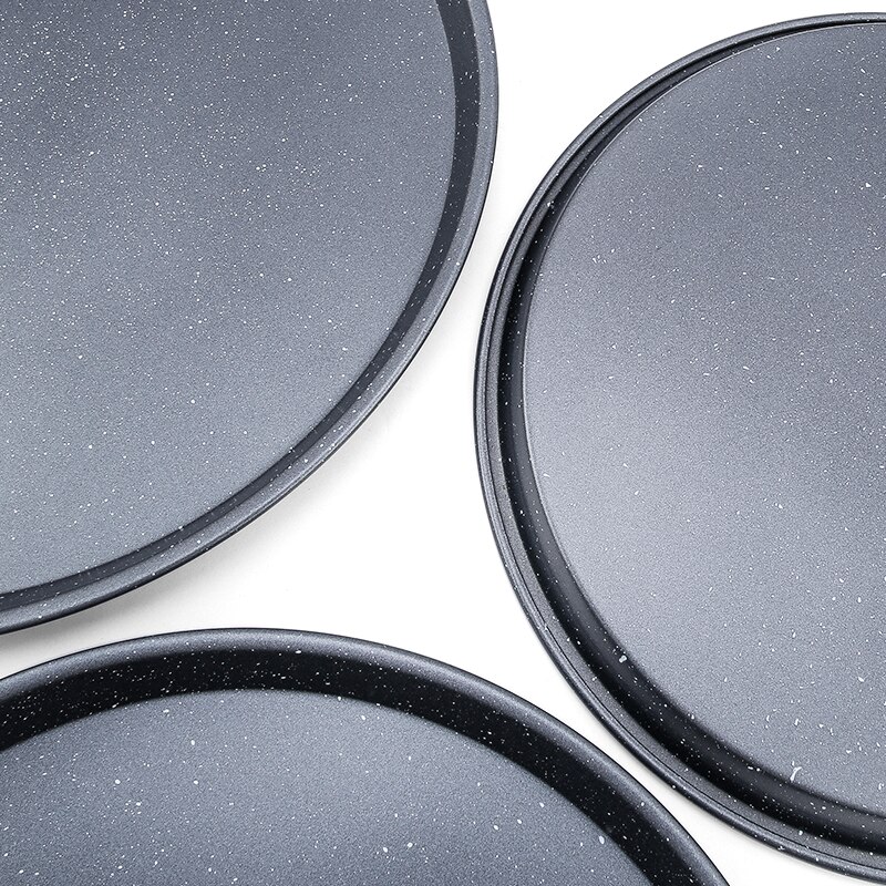 Carbon Staal Pizza Pan Marmeren Non-stick Coating 4 Size Pie Gebak Gereedschappen Bakvormen Pan Diy Bakvorm Dikte 0.6Mm Levert