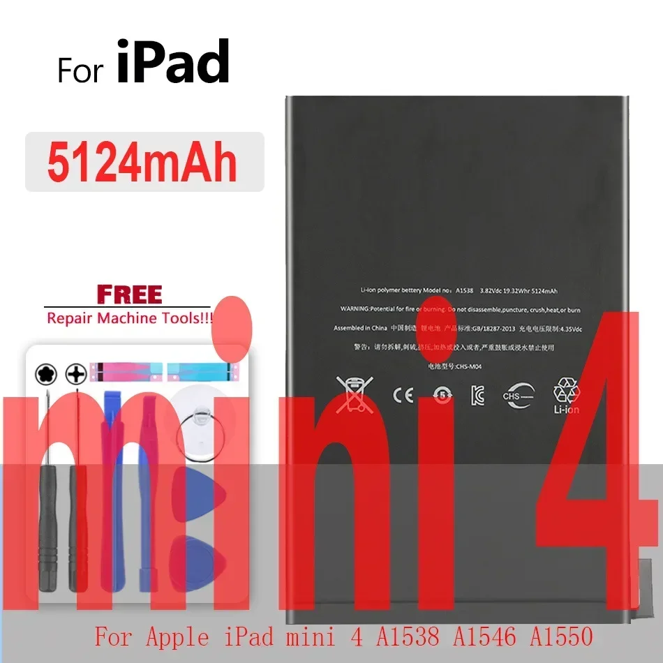 Tablet-Akku für iPad 5 Air 1 A1474 A1475 A1893 für iPad 6 Air 2 A1566 A1567 Mini 1 2 3 4 5 Pro 9,7 10,5 12,9 2. 3. Batterie: Blue