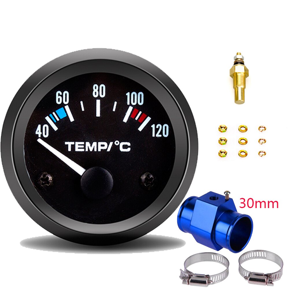 52mm Gauge Car Motor Water Temperature Gauge 40-120 C Water Temperature Gauge Adaptor Joint Pipe Sensor Radiator NPT 1/8: Gauge sensor 30mm