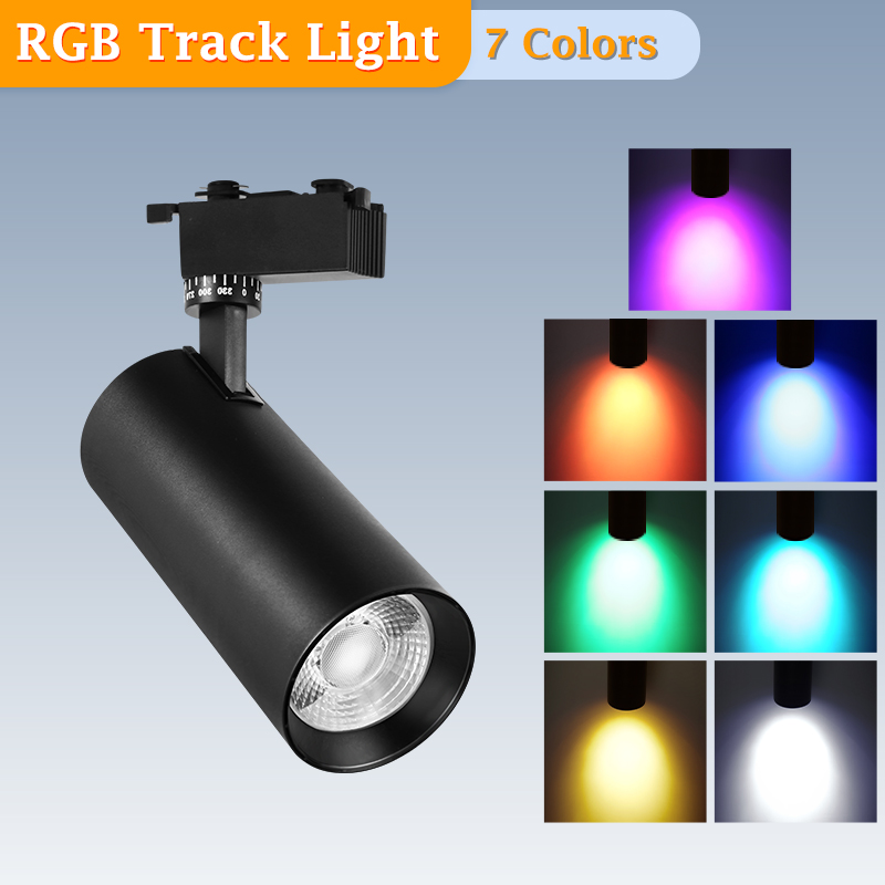 Rgb-railverlichting met led's in 7 kleuren, podiumverlichting, armatuur, plafondspot met 220v rails, led-spots, neonbar, ktv-topdecoratie, railverlichting: Lichtgroen
