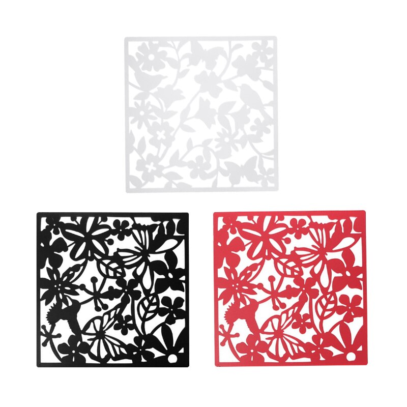 4pcs Divider Panel Butterfly Bird Flower Hanging Screen Partition Divider Panel Screen For Home Decorating Bedroom Dining Study