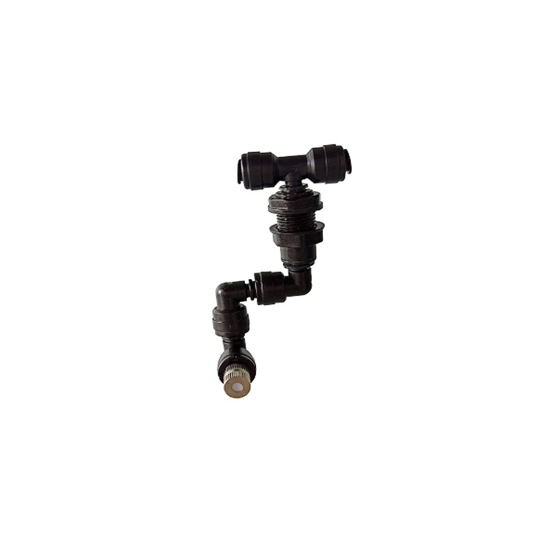 Aspersor de niebla para Reptiles tanque de selva tropical ajustable, sistema de refrigeración para mascotas acuáticas, para acuarios y Reptiles, 360: one black nozzle
