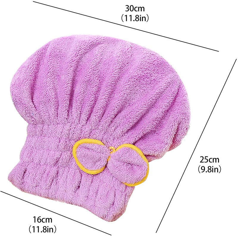 Bonnet de séchage de cheveux en microfibre pour filles et femmes, Turban absorbant à séchage rapide pour sécher les cheveux bouclés, bonnet de douche avec serviettes enveloppantes