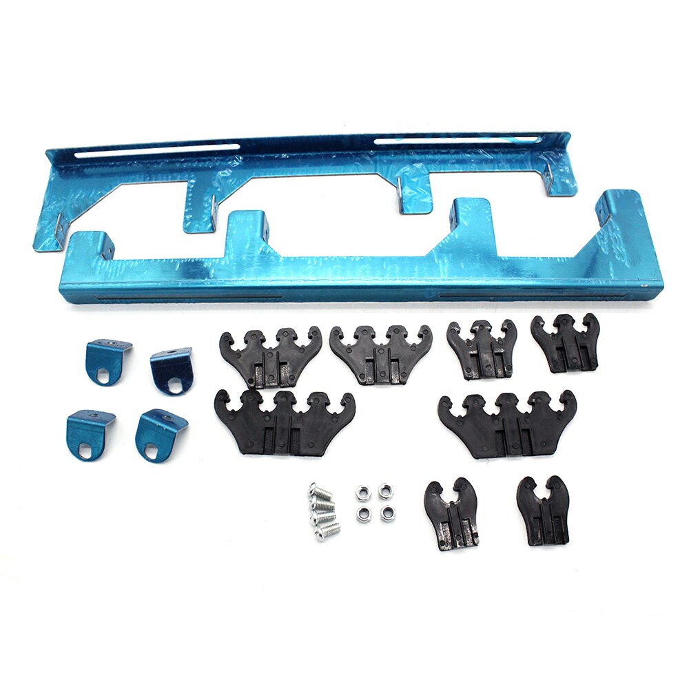 Linear Spark Plug Wire Loom Chrome Black Valve Cover SBC Mount Spark Plug Wire Loom Kit Spark Plug Wire Separators Divider