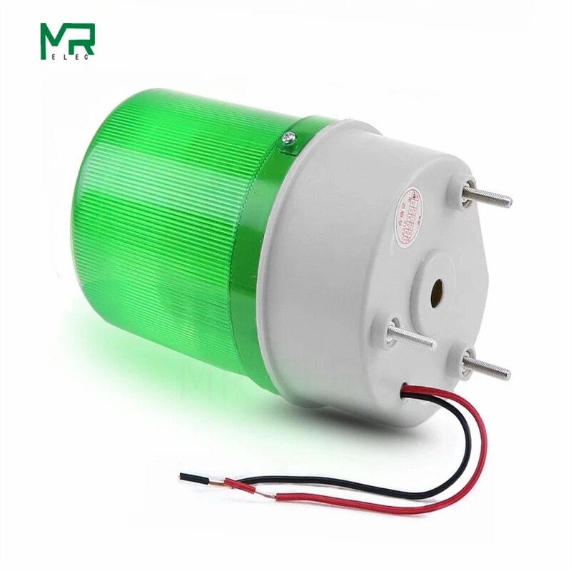 LED-1101 avec voix rotatif LED rotatif stroboscope alarme lampe lumière sirène jaune bleu rouge vert LED voyant d'avertissement 12V 24V 110V 220V