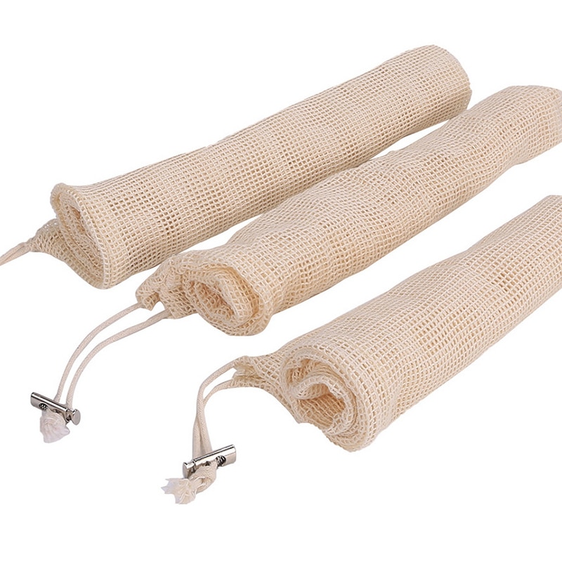 Natural Organic Cotton Mesh Production Of Shopping Bag Reusable Bags For Fruits And Vegetables Washable Eco-friendly Fruit Mesh