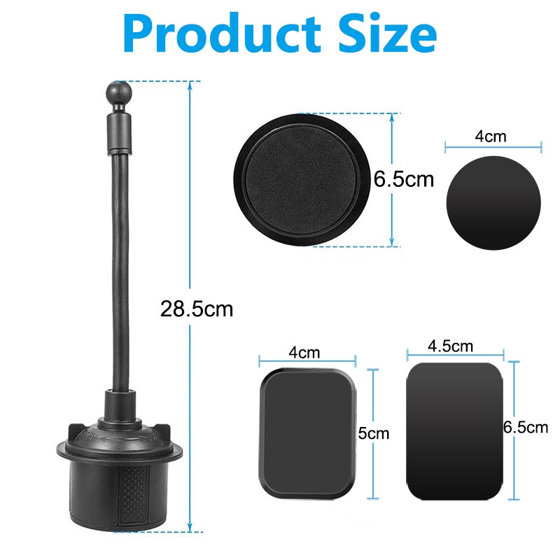 XMXCZKJ Universal Magnetic Car Cup Holder Mount for iPhone XS XS Gooseneck Car Cup Holder Magnetic Cradle Mount for Note 9/ S10+