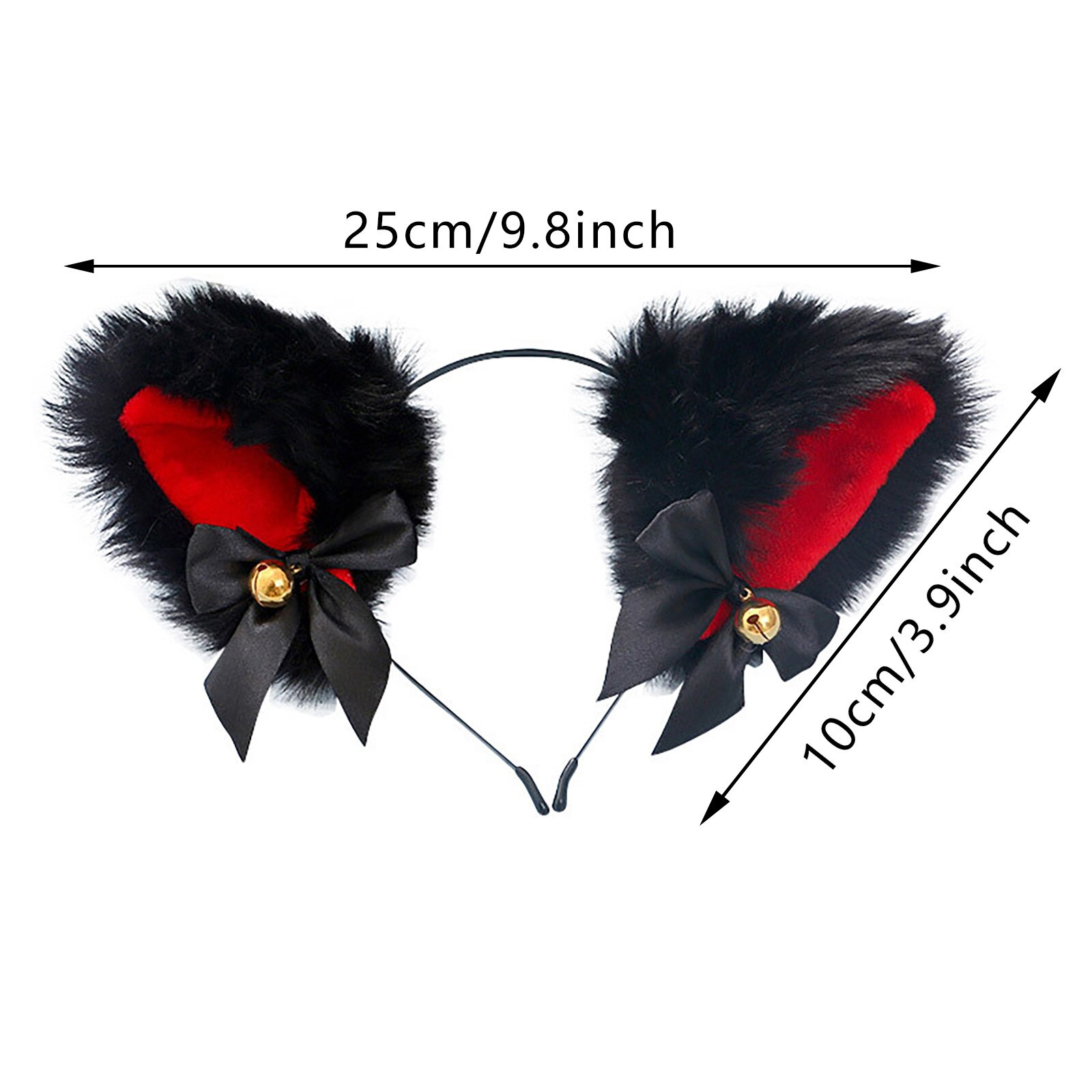 Cosplay Girl Plush Furry Headwear Accessory Prop for Cam Girl Party Fox Long Fur Costume Hair Clip Headbands #4