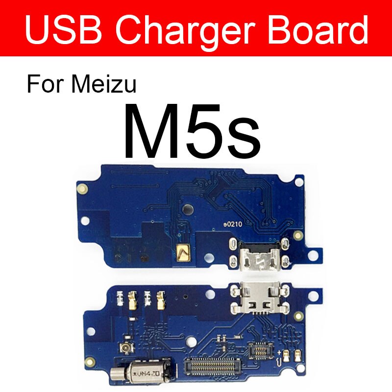 Usb-opladning oplader jack port board til meizu meilan  m1 m2 m3 m3s m5 m5s m6 s6 u10 u20 max note usb stik oplader board: M5s