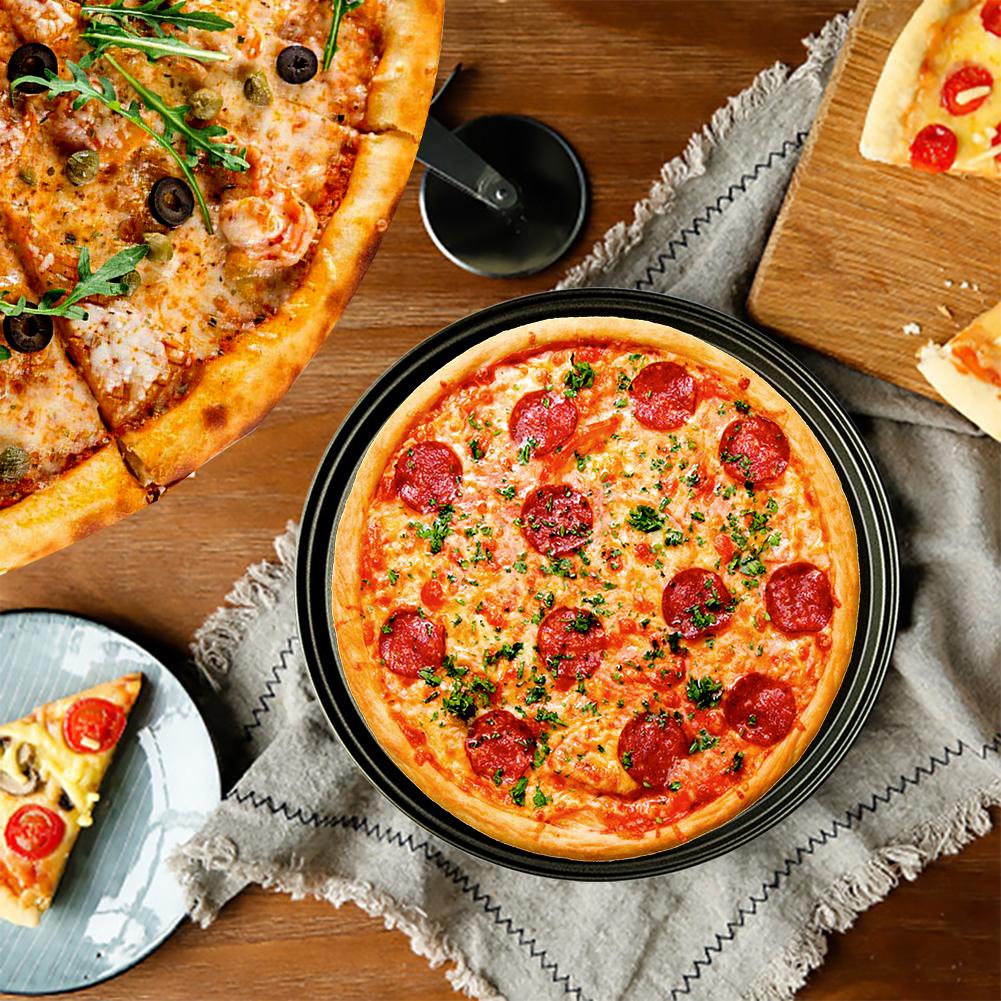 26/28/32cm Pizza Pan With Holes Breathable Non Stick Round Mesh Tray Plate Dishes Mould Bakeware Baking Tool Accessories