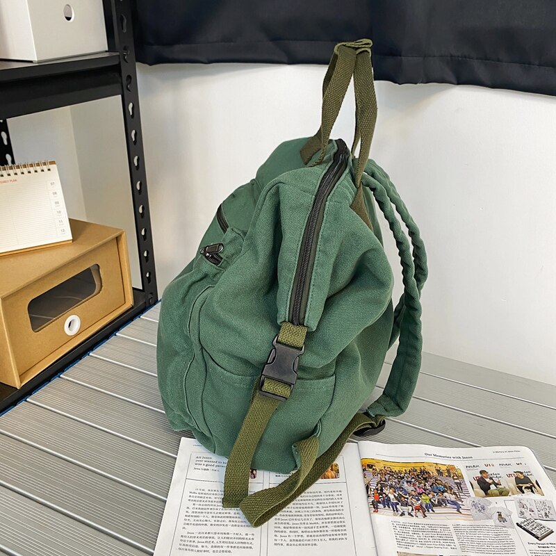 Vintage Cool Canvas Backpack Unisex Casual Young Girl Boy For Teenage Girls 2022 College Student Travel School Bags Women