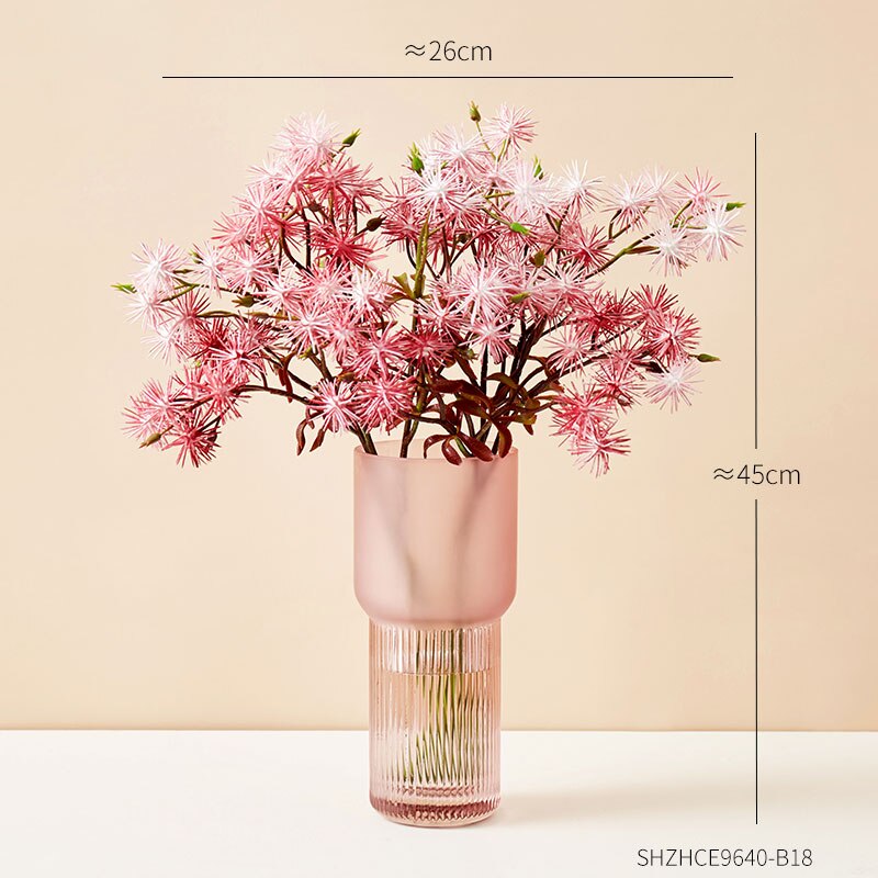 Eenvoudige decoratie van gematteerde glazen vazen, transparante vazen, scandinavische interieurdecoratie, inzetstuk voor thuis, bloemenknutsels