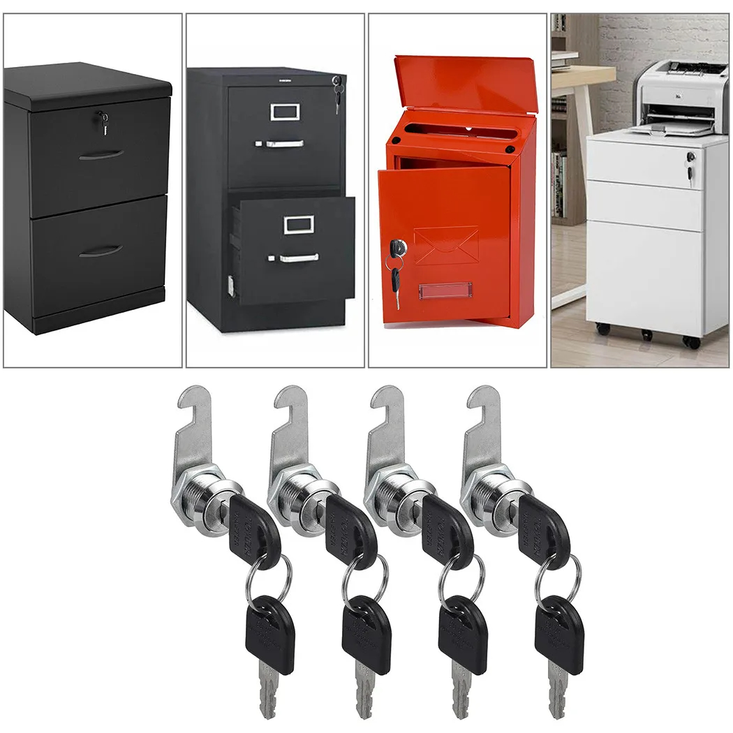 16/20/25/30Mm Cam Lock Deur Vat Lade Kast Brievenkast Kast Kast Kast 2 Sleutels Kast Kantoor Bureau Brief Box Cam Sloten