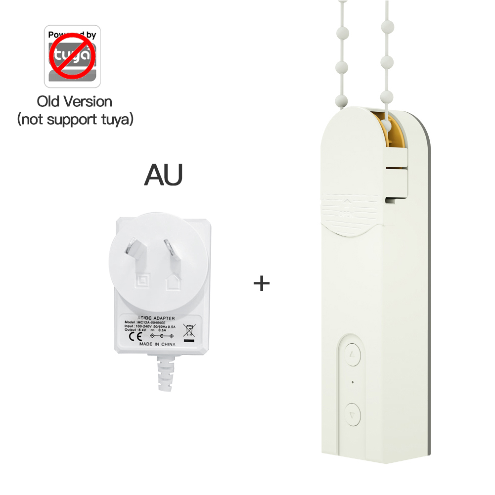 MoesHouse DIY Smart Roller Blinds Drive Motor Motorized Chain Powered By Charger Build-in Bluetooth APP Remote Control.: with AU Adapater