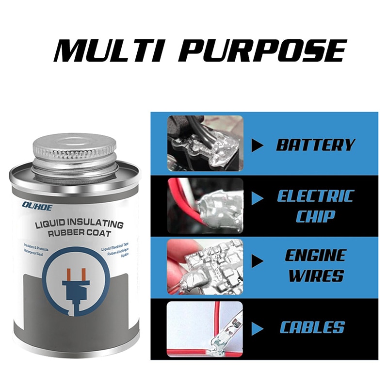 30/125ml Liquid Insulating Tape Repair Rubber Electrical Wire Cable Coat Fix Line Glue Waterproof Seal Temperature Resistant