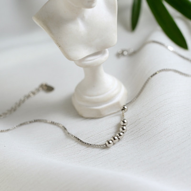 Koreaanse enkelband met 925 sterling zilveren kralen voor dames, fijne sieraden, beste vriend, kerst