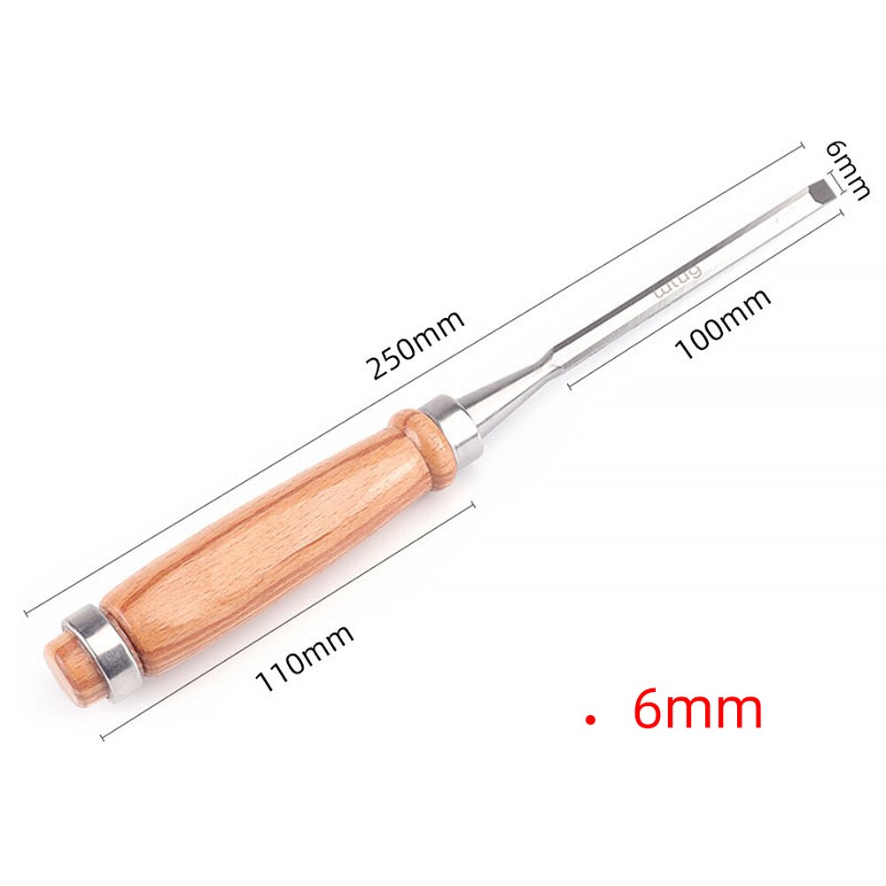 ALLSOME 6/8/10mm ciseau à rainurer couteau à ciseau pour le travail du bois couteau à découper charpentier outils artisanaux de bricolage: 6mm