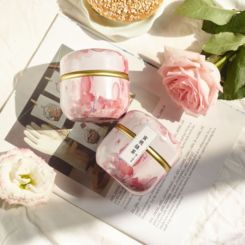 Japanese Style Kitchen Tea Box Jar Storage Holder Sweetmeats Candies Cans Teaware Tea Coffee Tin Containers Storage Box